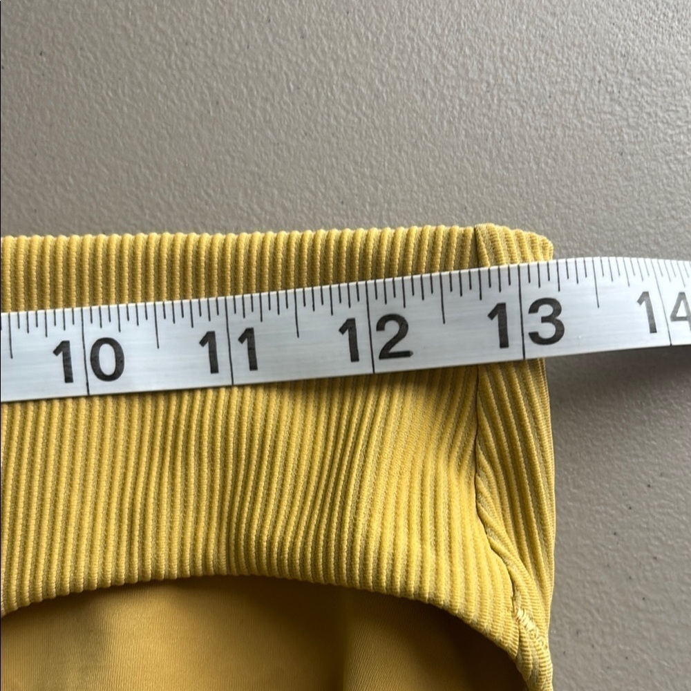Lululemon Clear waters mid Rise bikini bathing suit bottom embroidered gold - Picture 8 of 9